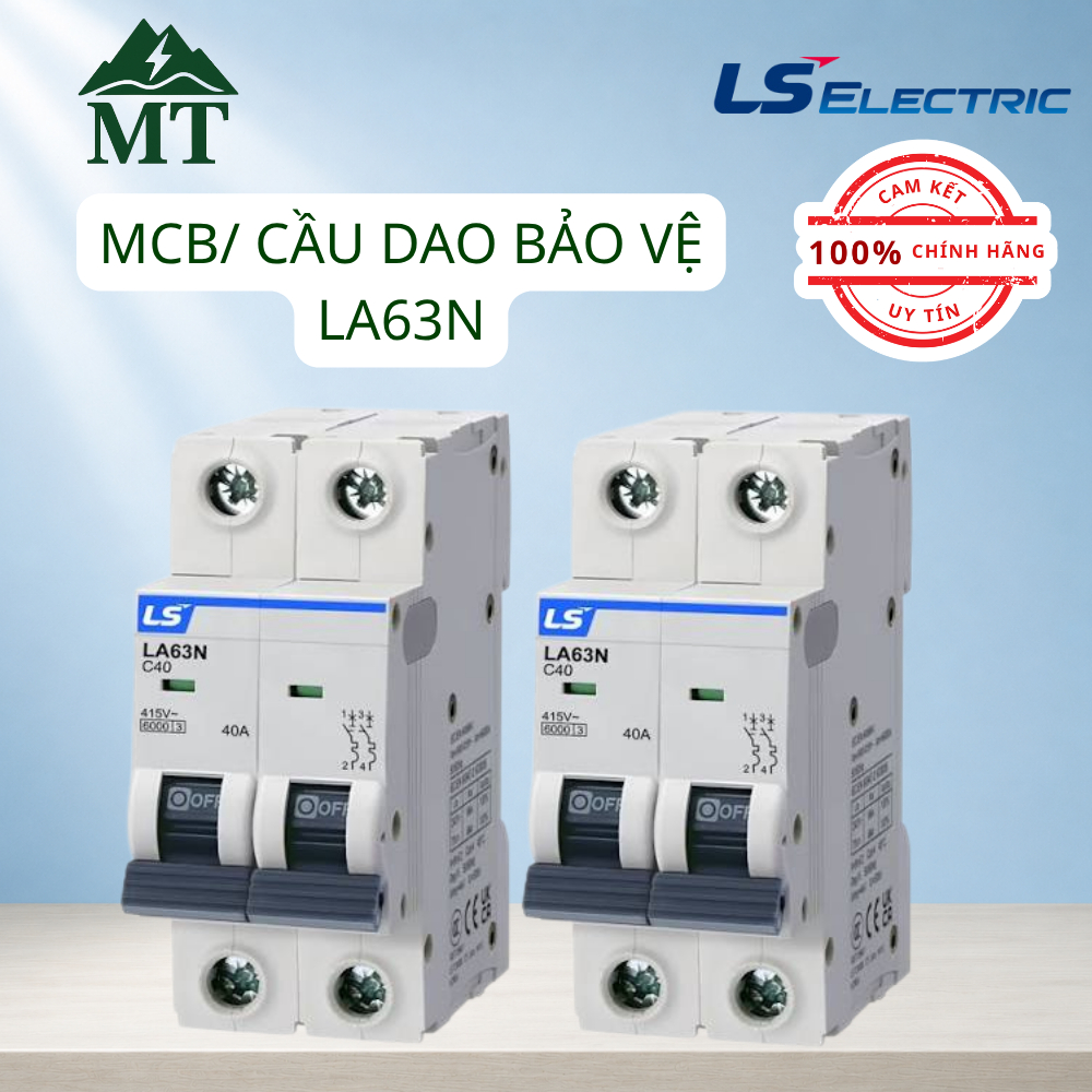 MCB / Cầu dao bảo vệ  LA63N 2P hãng LS 6A/ 10A/ 16A/ 20A/ 25A/ 32A/ 40A/ 50A/ 63A