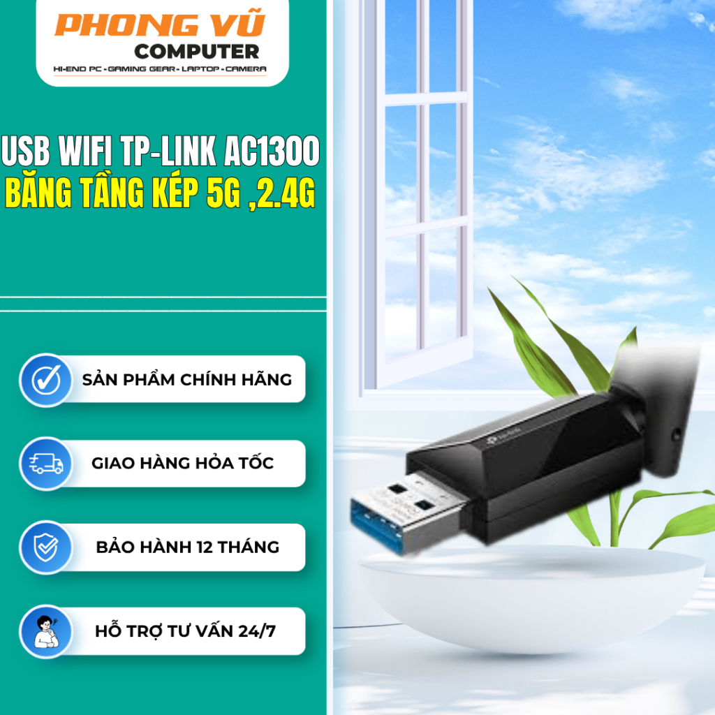 USB Wi-Fi Độ Lợi Cao Băng Tần Kép AC1300