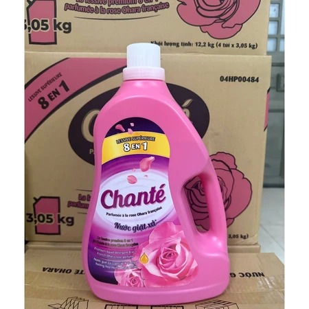Nước Giặt Xả Chante' 8in1 Hương Hoa Hồng Pháp 3.1kg