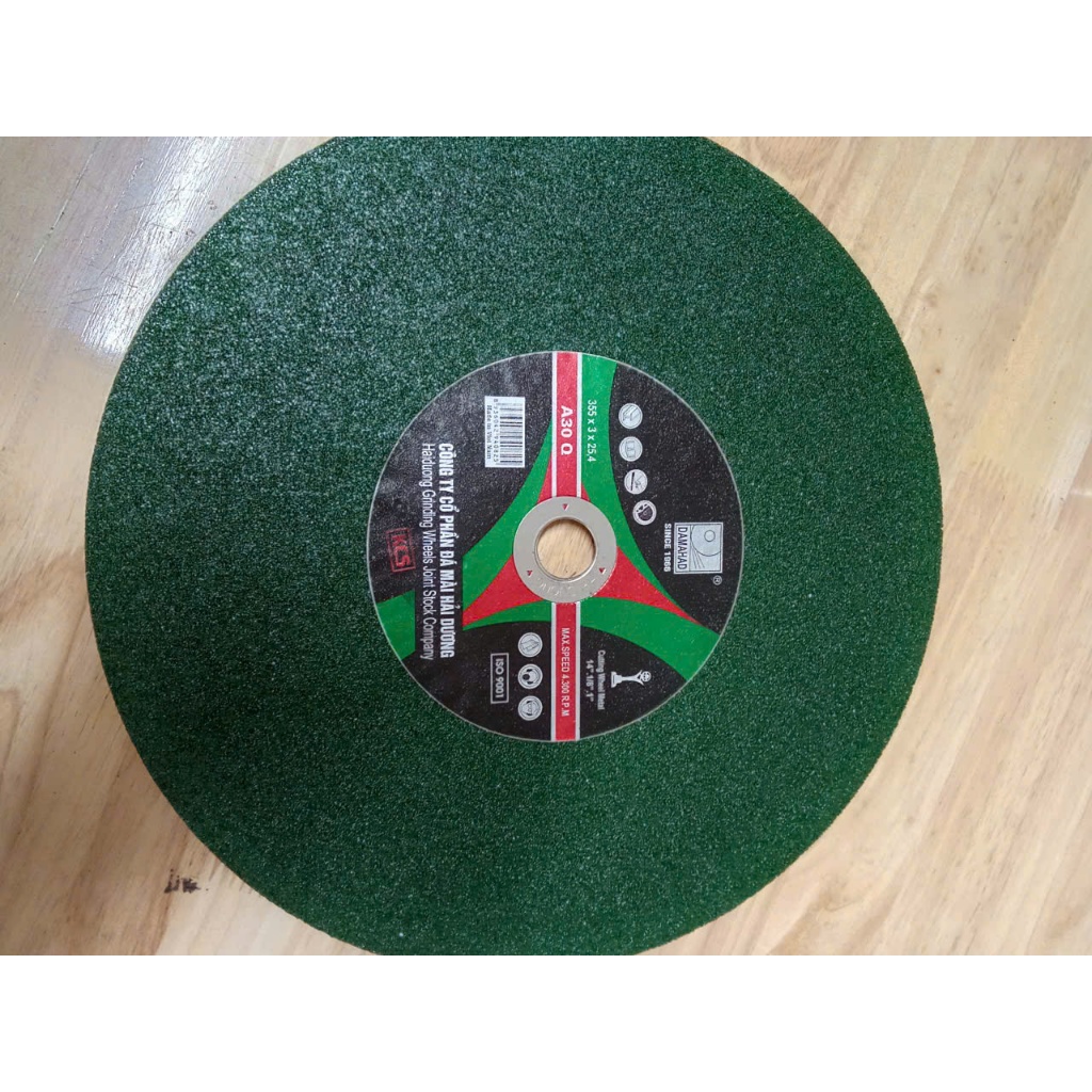 Đá cắt 355x3x25,4 (Đá cắt phi 355 màu đen, xanh ) -Hải Dương  CHÍNH HÃNG