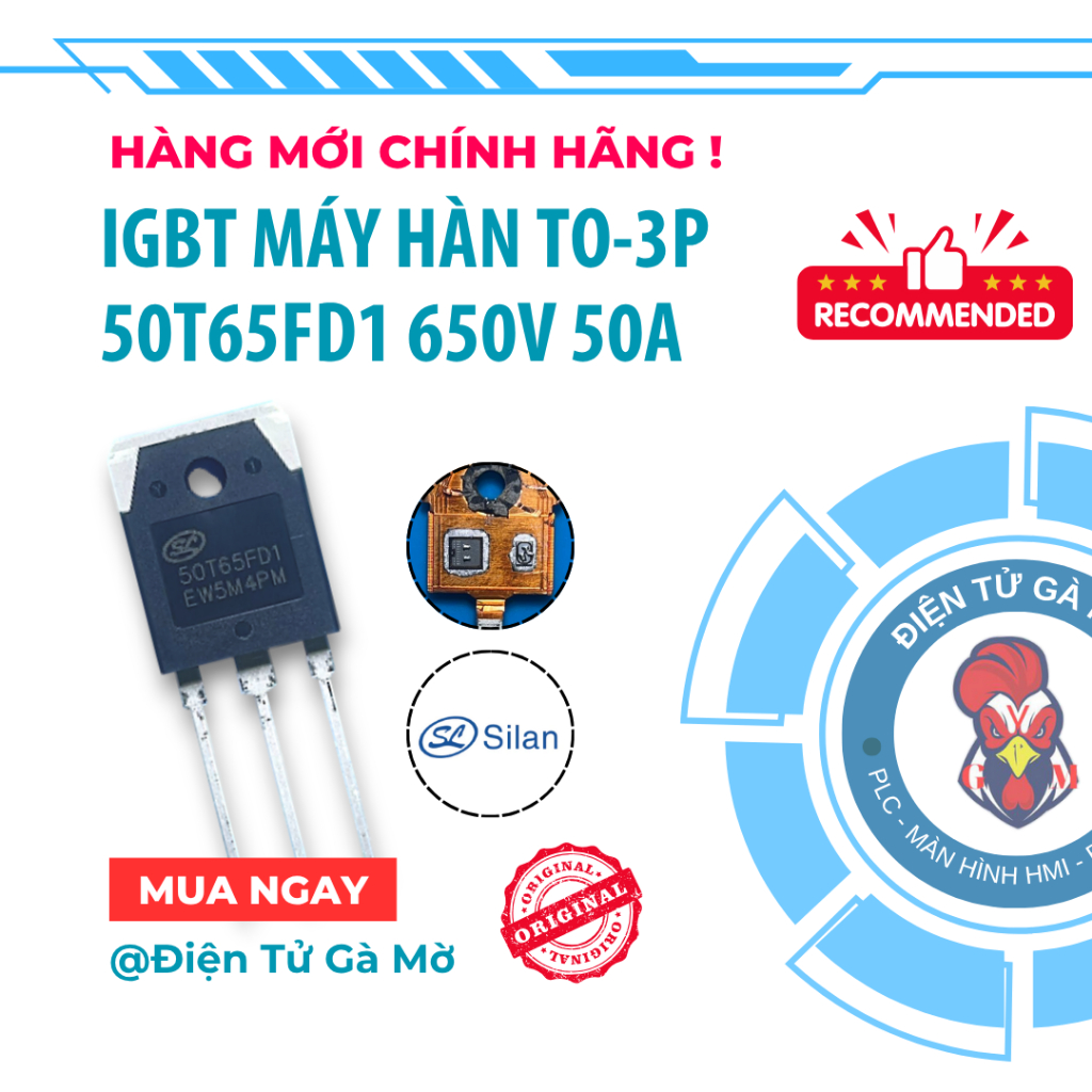 [1 CON] IGBT Công Suất Máy Hàn, SGT50T65FD1PN 50T65FD1 650V 50A TO-3P, Hàng Mới Chính Hãng