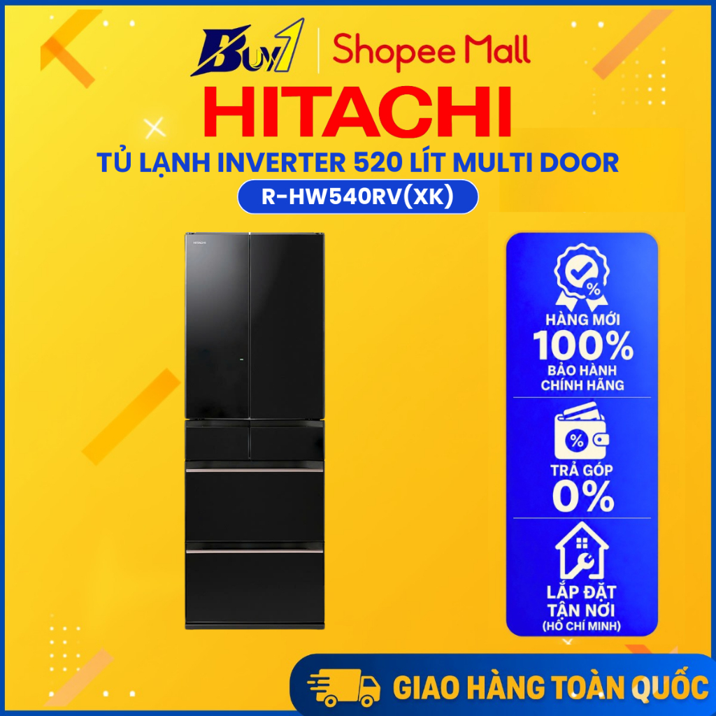 R-HW540RV(XK) - Tủ lạnh Hitachi Inverter 520 lít R-HW540RV(XK) - Hàng chính hãng