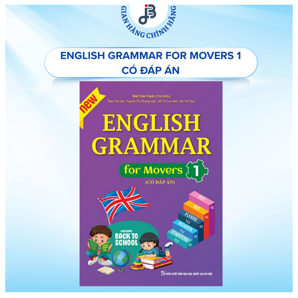 Sách - English Grammar for Movers 1 (Ngữ pháp tiếng Anh dành cho trình độ Mover) Có kèm đáp án
