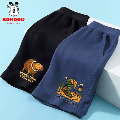 Quần đùi bé trai BOBDOG chất liệu da cá in hĩnh vũ trụ brainrot cho bé