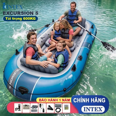 Thuyền bơm hơi 2 - 5  người CHÍNH HÃNG INTEX , bảo hành 12 tháng, chất liệu pvc dày dặn, bền chắc, dẻo dai
