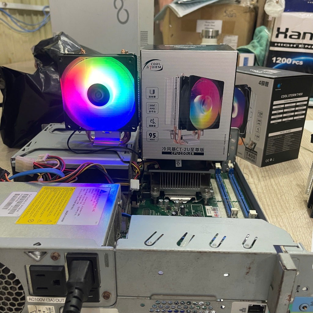 Fan Tản nhiệt khí CPU Cool Storm đa năng CT-2U Fan 92mm có led RGB 16 triệu màu khung đen ( HÌNH THẬ