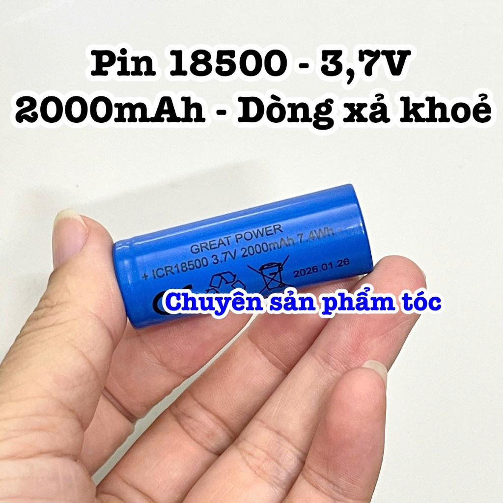 ✅ iPro Pin tông đơ S1095- Viền 1949 M6 - POP P700 2000mAh thay thế cho tông đơ, dòng xả mạnh, dung l