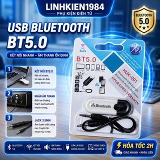 USB Bluetooth Dongle 5.0 HJX 001 - Tương Thích Nhiều Thiết Bị Âm Thanh