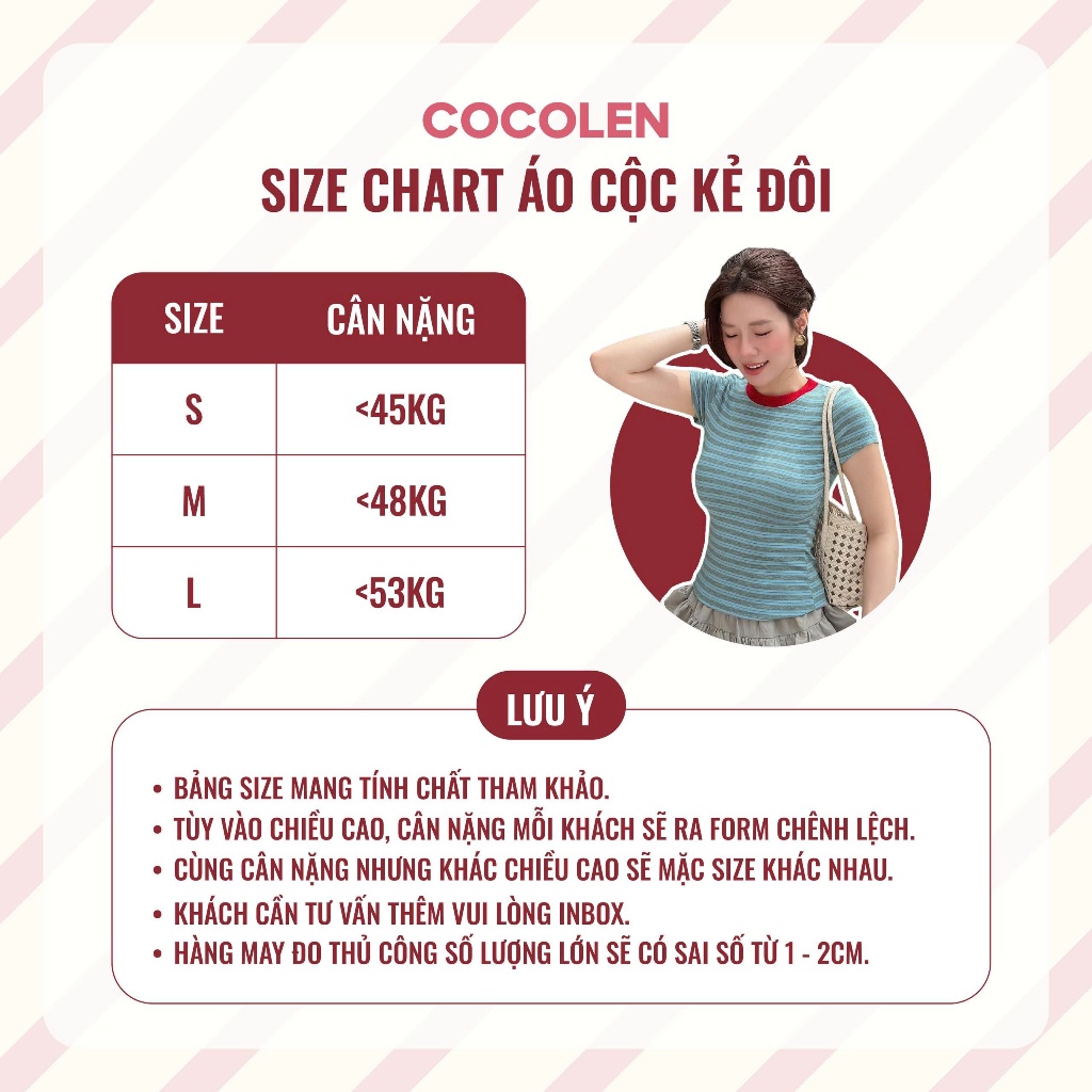 Áo Cộc Kẻ Đôi COCOLEN Dáng Ôm Body, Chất Liệu Co Giãn, Phong Cách Trẻ Trung Năng Động - A160 | BigBuy360 - bigbuy360.vn