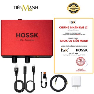Box Livestream Stereo HOSSK K5 - PK Đàm Thoại 2 Chiều Vừa Hát Live Vừa Sạc Tích Hợp Soundcard Âm Thanh K-5