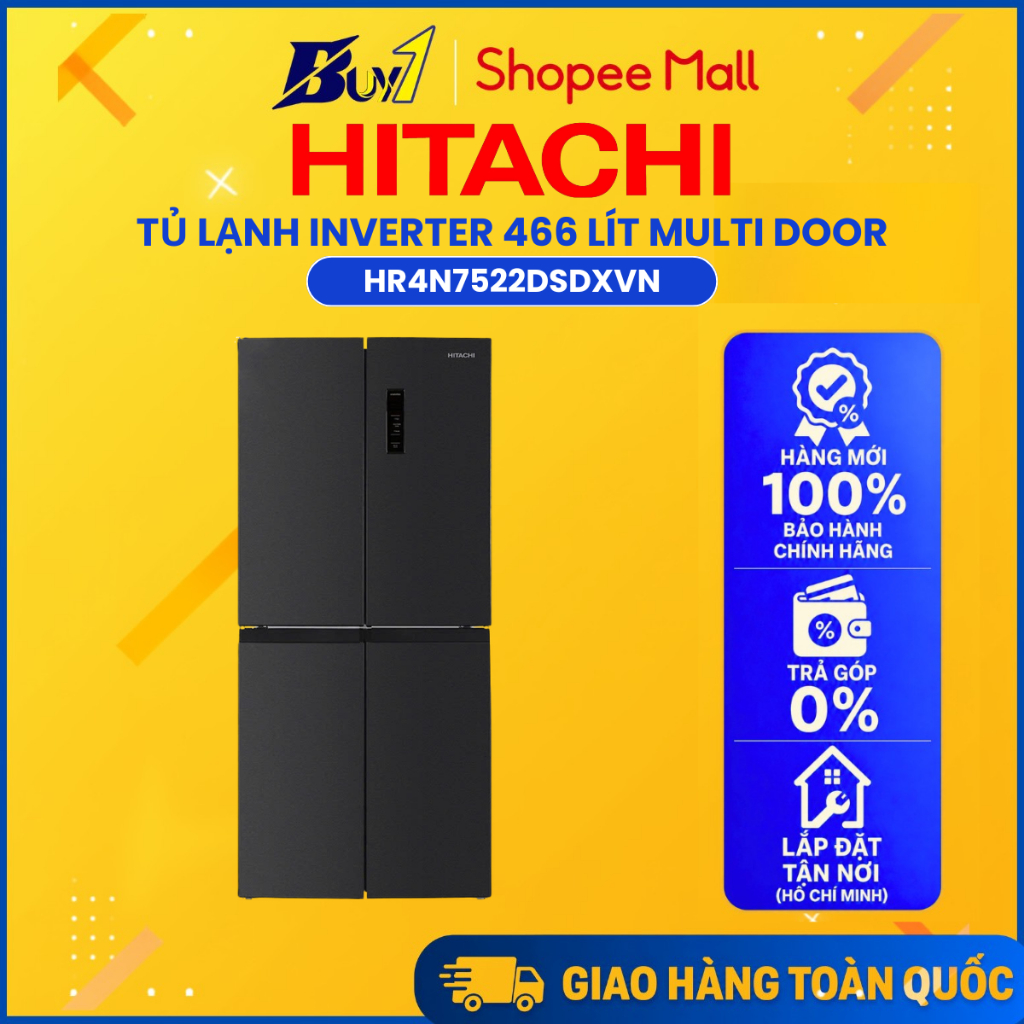 HR4N7522DSDXVN - Tủ lạnh Hitachi Inverter 466 lít HR4N7522DSDXVN - Hàng chính hãng