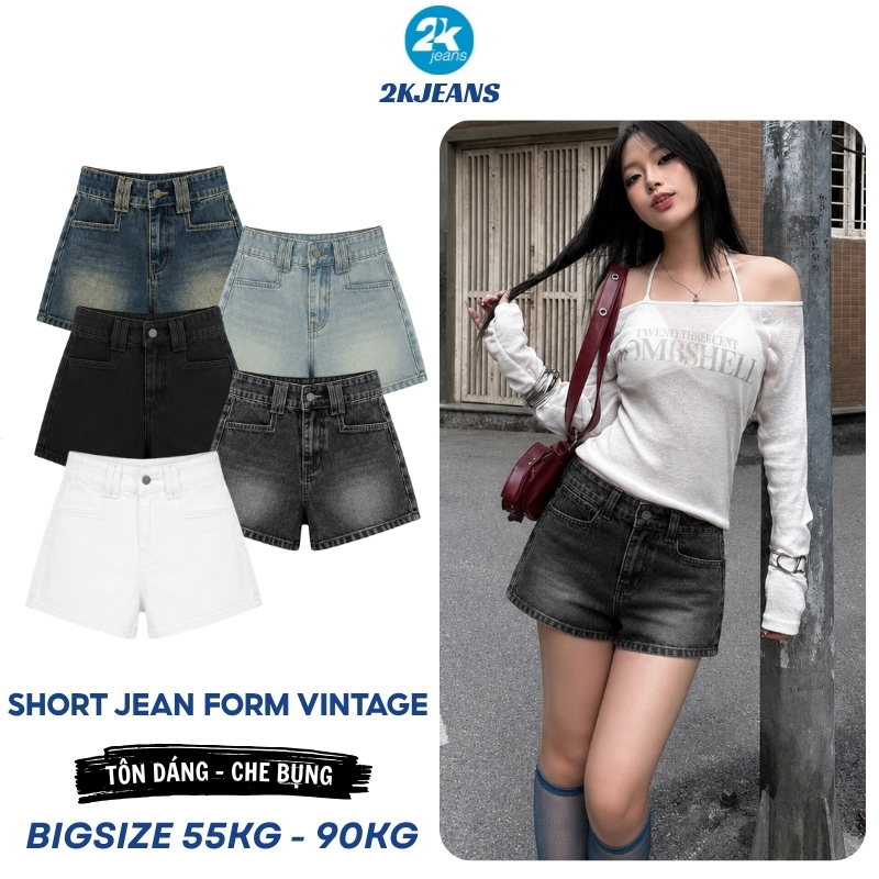 [VC 12% SP MỚI] Quần SHORT JEAN Nữ Bigsize MS1088 Dáng Chữ A Tôn Dáng 6 Màu Mặc Đi Biển, Du Lịch 2KJEANS