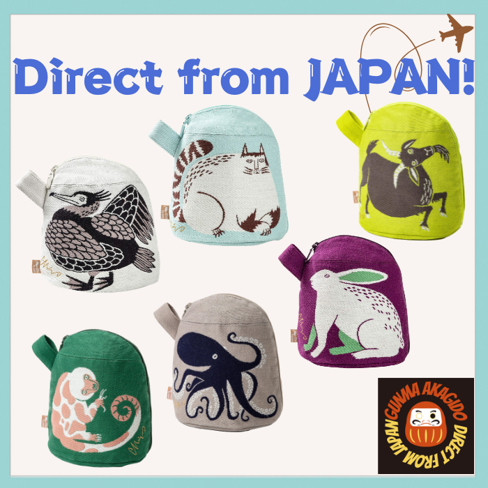 morita MiW Pouch with Handle Kusubashi Mon Ori Mini Bag Collaboration Design Canvas Round Type Case 