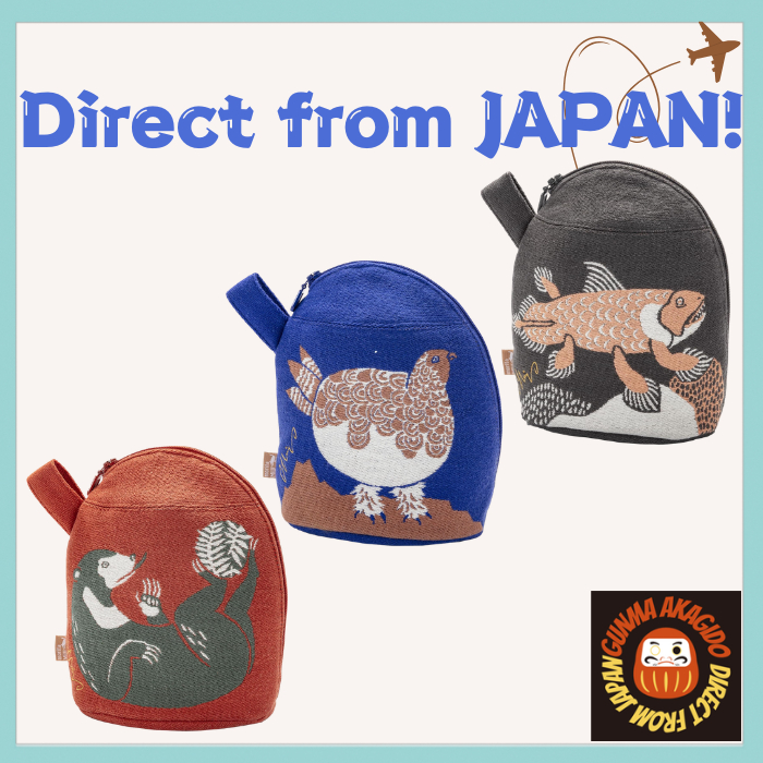 morita MiW Pouch with Handle Kusubashi Mon Ori Mini Bag Collaboration Design Canvas Round Type Case 