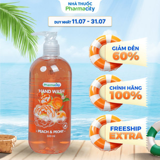 Nước rửa tay Pharmacty hương Peach & Peony (Chai 500ml)