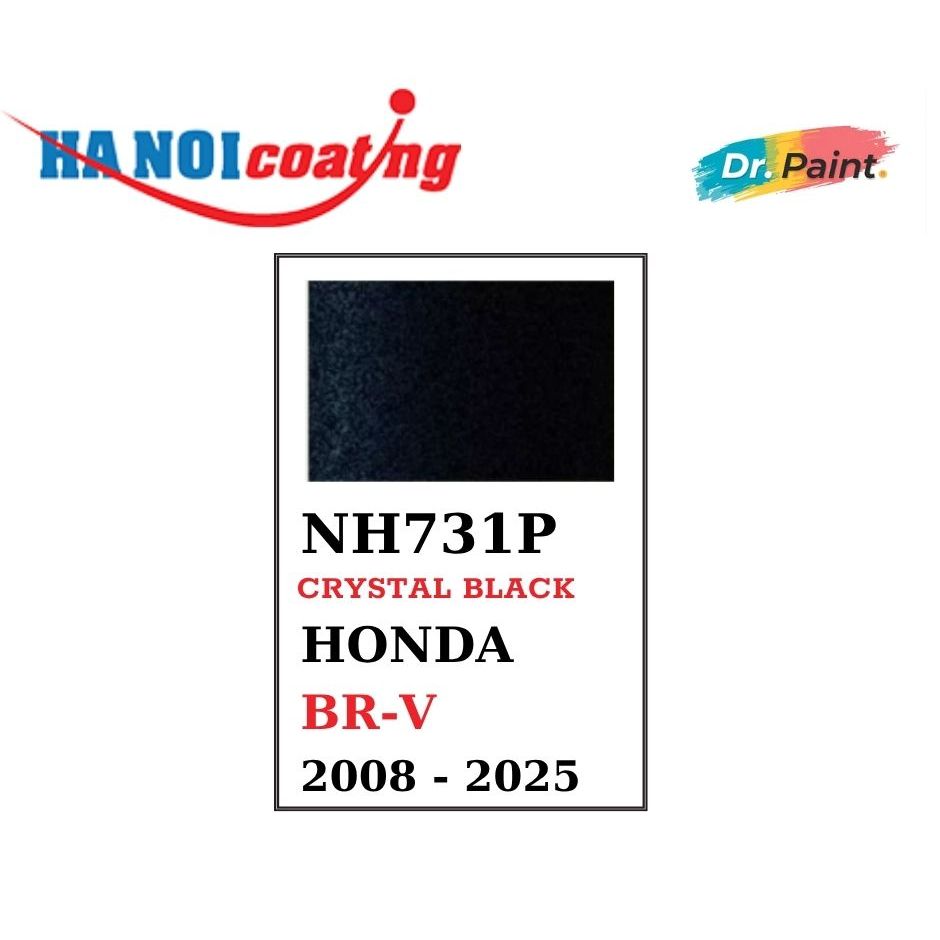 Sơn Xịt Xóa Vết Xước cho xe HONDA BR-V màu ĐEN ÁNH KIM mã màu NH731P - CRYSTAL BLACK chính hãng DR.P
