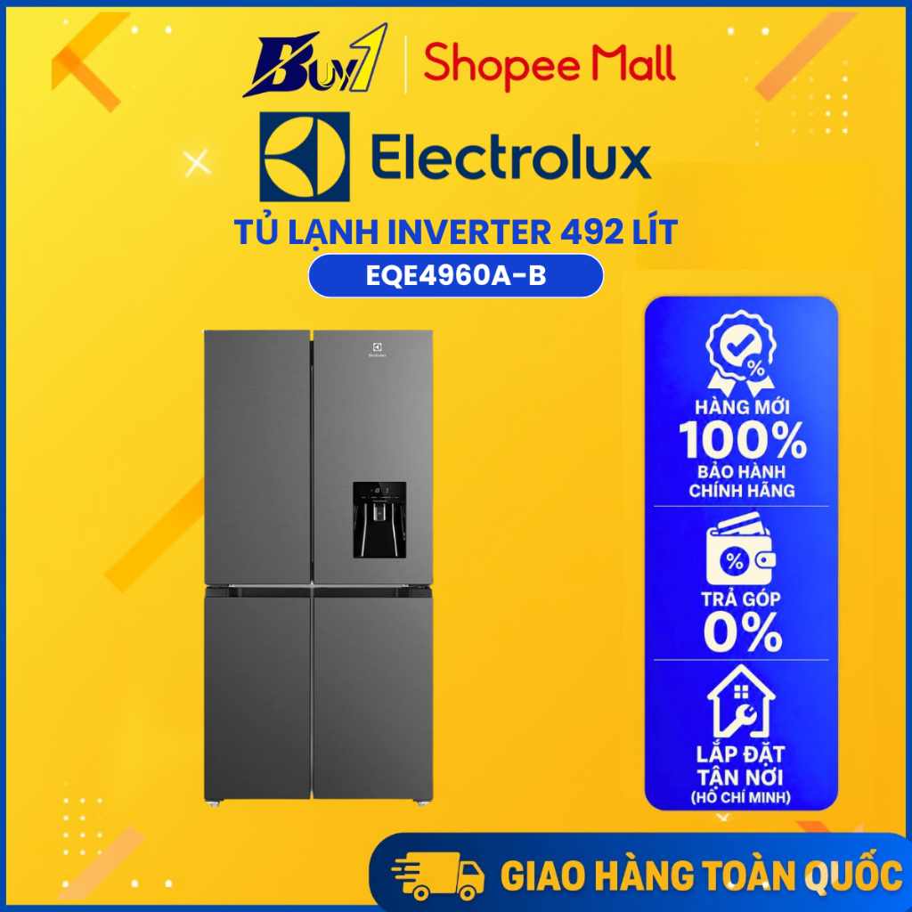 EQE4960A-B - Tủ lạnh Electrolux Inverter 492 lít EQE4960A-B - Hàng chính hãng