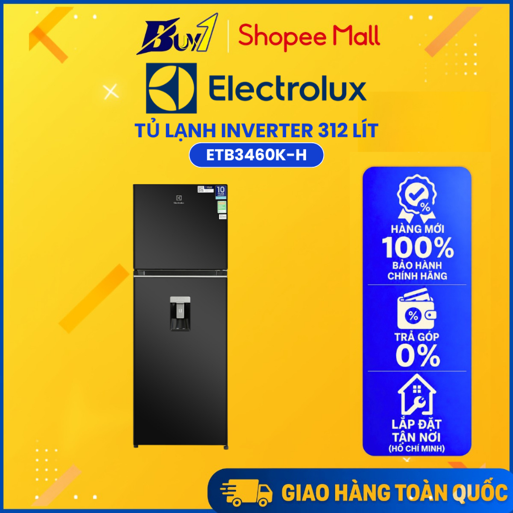 ETB3460K-H - Tủ lạnh Electrolux Inverter 312 lít ETB3460K-H - Hàng chính hãng
