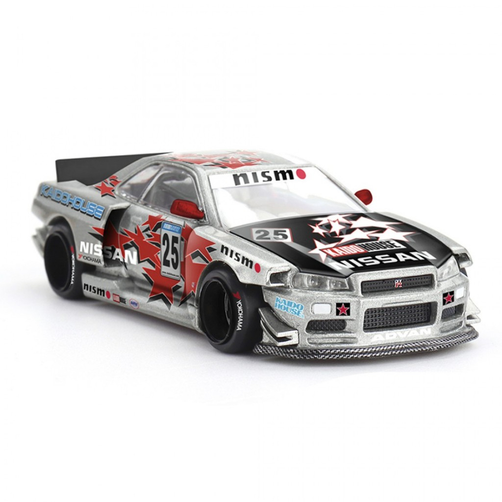 Mini GT x Kaido House KHMG197 1 / 64 Nissan Skyline GT-R R34 Kaido Star Racing V1