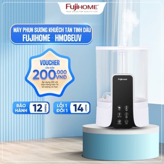 Máy phun sương tạo ẩm 6 Lít Fujihome HM06EUV Công nghệ Ultrasonic khử khuẩn UV, máy xông tinh dầu Vòi phun xoay 360°