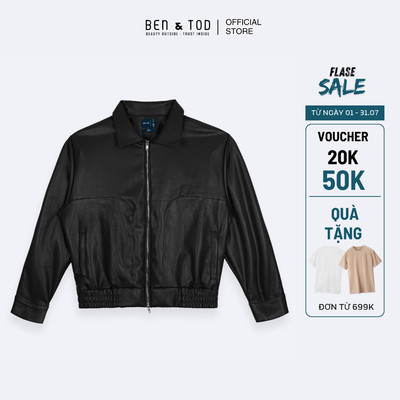 Áo khoác da nam Ben & Tod RB1130 BE588 đứng form, cao cấp, ít nhăn, thanh lịch Regular Boxy