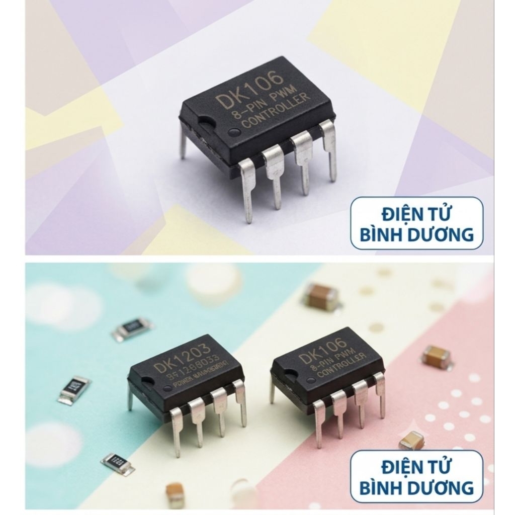 Set 2 IC nguồn DK106 DK1203 DK 106 DK 1203  chân cắm Dip 8 chân hàng mới chuẩn hãng chất lượng cao