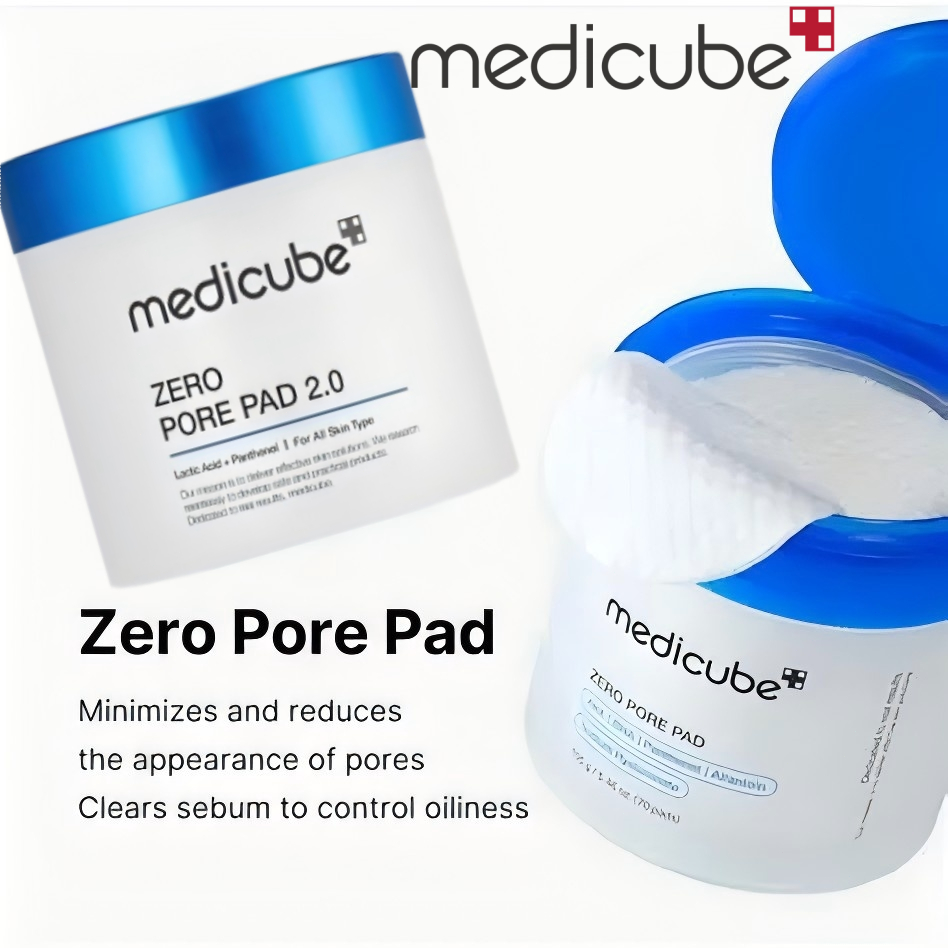 Toner Pad Medicube Zero Pore Pad 2.0 70pcs/Toner Pad Medicube Zero Pore Pad/Se khít lỗ chân lông làm
