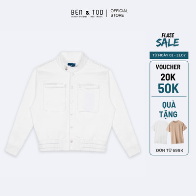 Áo khoác nam Ben & Tod RB1140 BE548 chất kaki, dày dặn, đứng form, cao cấp Regular Boxy