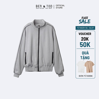 [Sale] Áo khoác nam Ben & Tod R1140 BB395 chất liệu cotton dày dặn, cao cấp, chuẩn form Regular