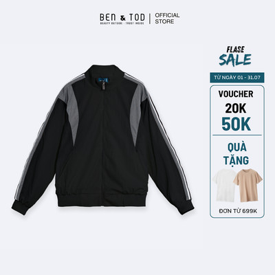 [Sale] Áo khoác nam Ben & Tod RB1140 BD193 chất liệu dù cao cấp, co giãn, thoáng mát Regular Boxy