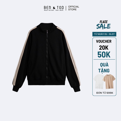 [Sale] Áo khoác nam Ben & Tod R1140 BD425 cotton họa tiết phối sọc Regular