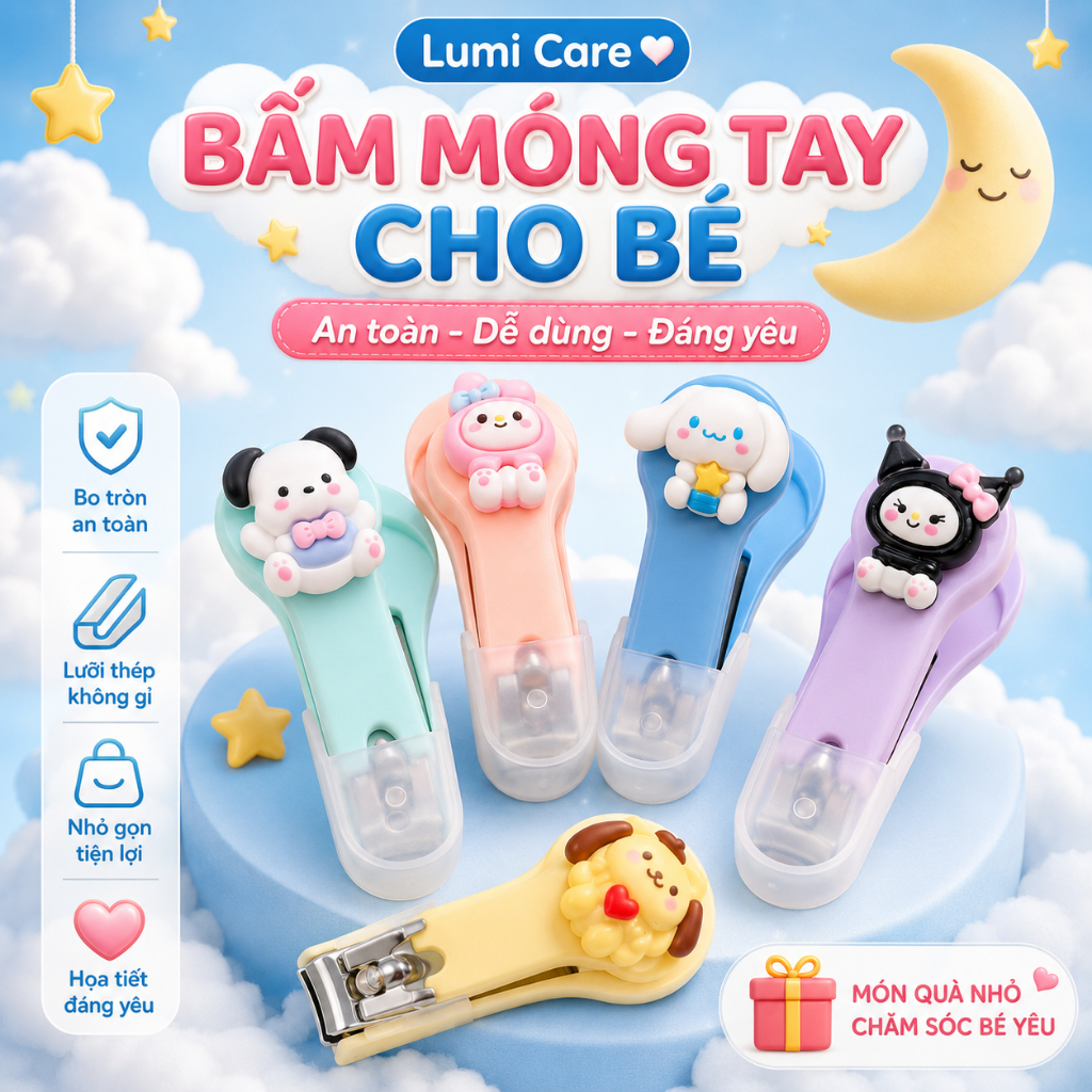 Cắt Móng Tay Cho Bé Sơ Sinh , An Toàn, Họa Tiết Động Vật Đáng Yêu - HT757 - Lumi Care