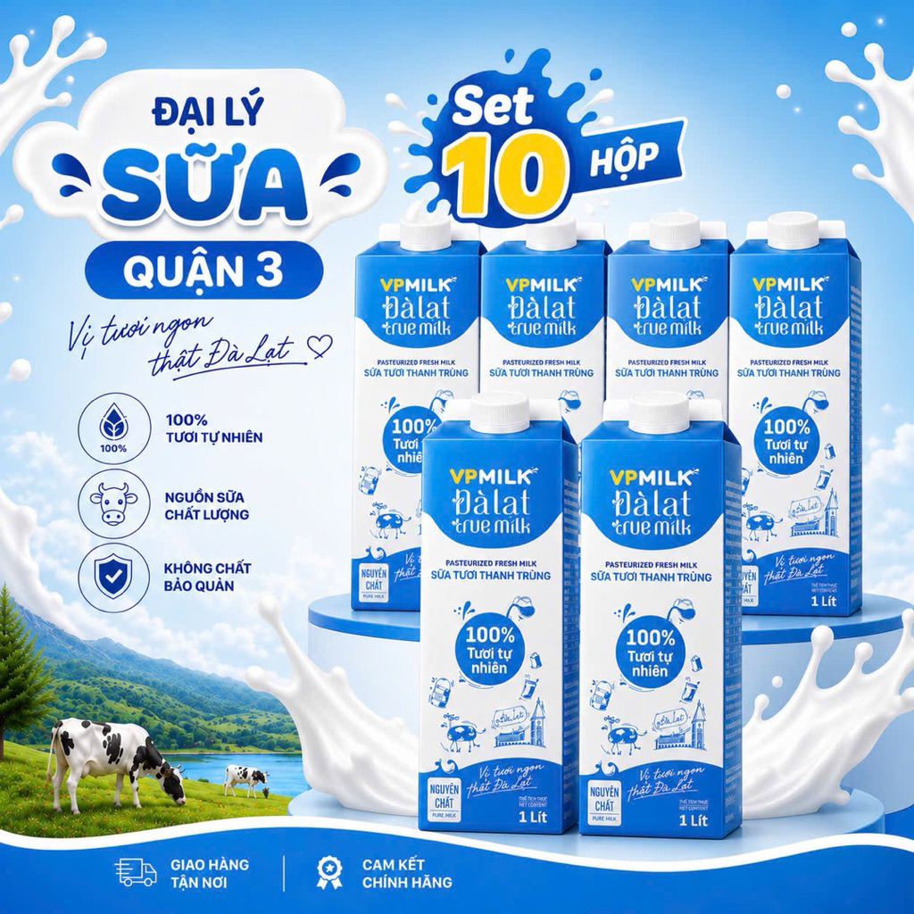 Set 10 Hộp - VPMILK thanh trùng 950ml