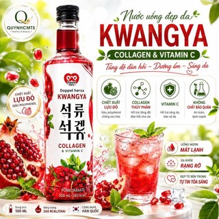 Giấm Lựu Kwangya 970ml Hàn Quốc - Nước Uống Lựu Lên Men, Collagen Vitamin C