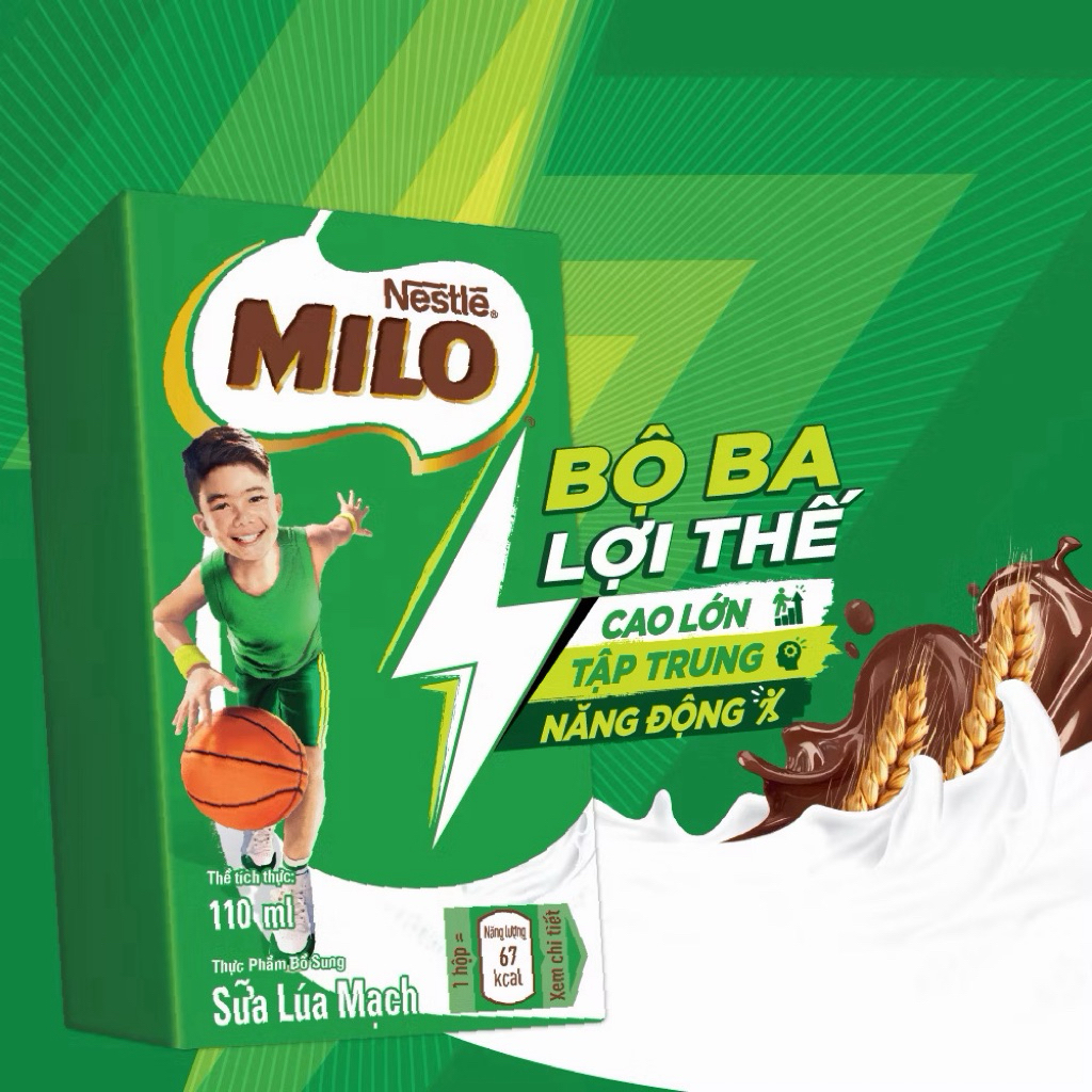 Sữa Milo thùng 48 hộp x 110ml , 180ml ( date mới) - Tạp hoá Minh Huy
