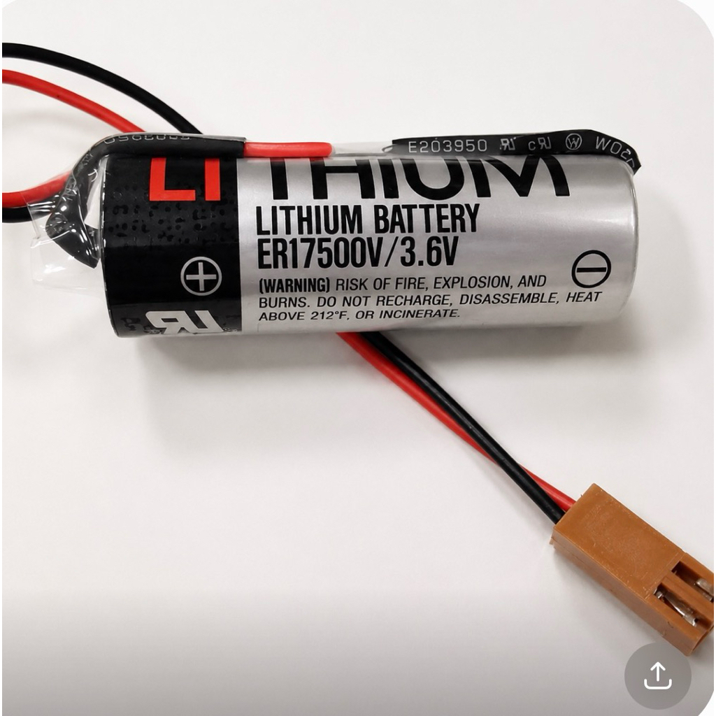 Pin Toshiba ER17500V 3.6V Lithium PLC Có Jack Cắm - Pin Backup PLC Mitsubishi Omron Siemens CNC Chín