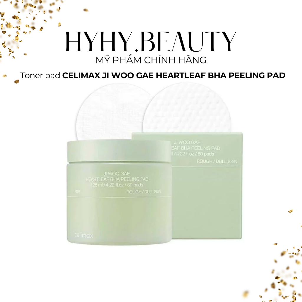 Toner pad tẩy tế bào chết Celimax Ji Woo Gae Heartleaf BHA Peeling Pad