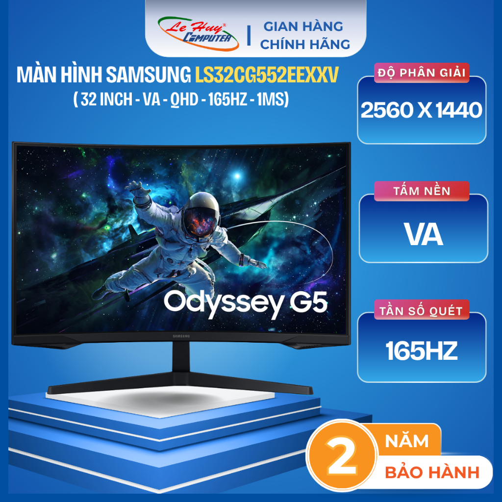 Màn Hình Gaming SAMSUNG Odyssey G5 G55C LS32CG552EEXXV/Màn Hình SAMSUNG M7 M70D LS32DM700UEXXV - Hàn