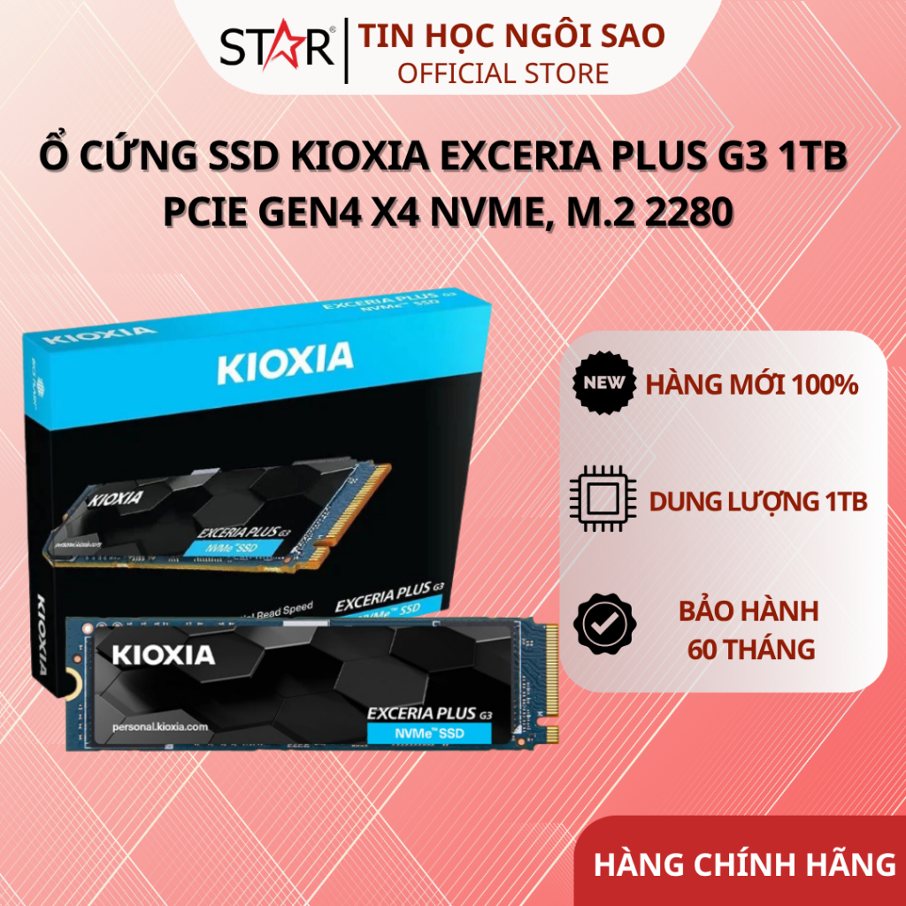 Ổ cứng SSD Kioxia Exceria Plus G3 1TB - Bảo hành 60 tháng