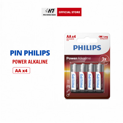 Pin Philips Power Alkaline AA AAA 1.5V Chính Hãng – Pin Kiềm Vỉ 2 / Vỉ 4 Cho Remote, Chuột, Đồ Chơi