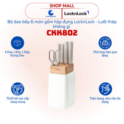 [HỎA TỐC] Bộ dao 6 món LocknLock CKK802 - Hàng chính hãng