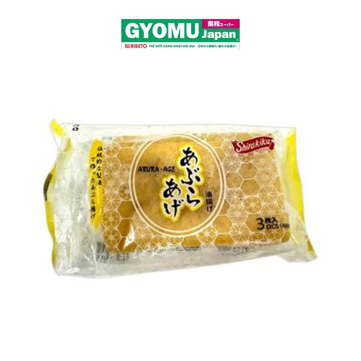 Đậu Phụ Chiên Abura Age Nhật Bản Shirakiku Gói 3 Miếng (48G) Hàng Đông Lạnh