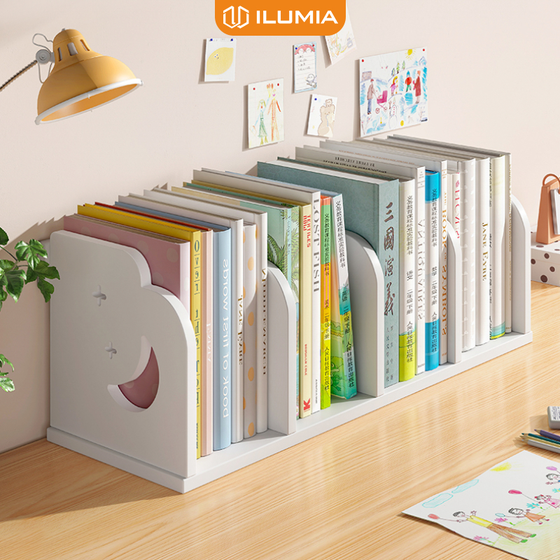 Kệ sách để bàn màu full trắng ILUMIA - IG410