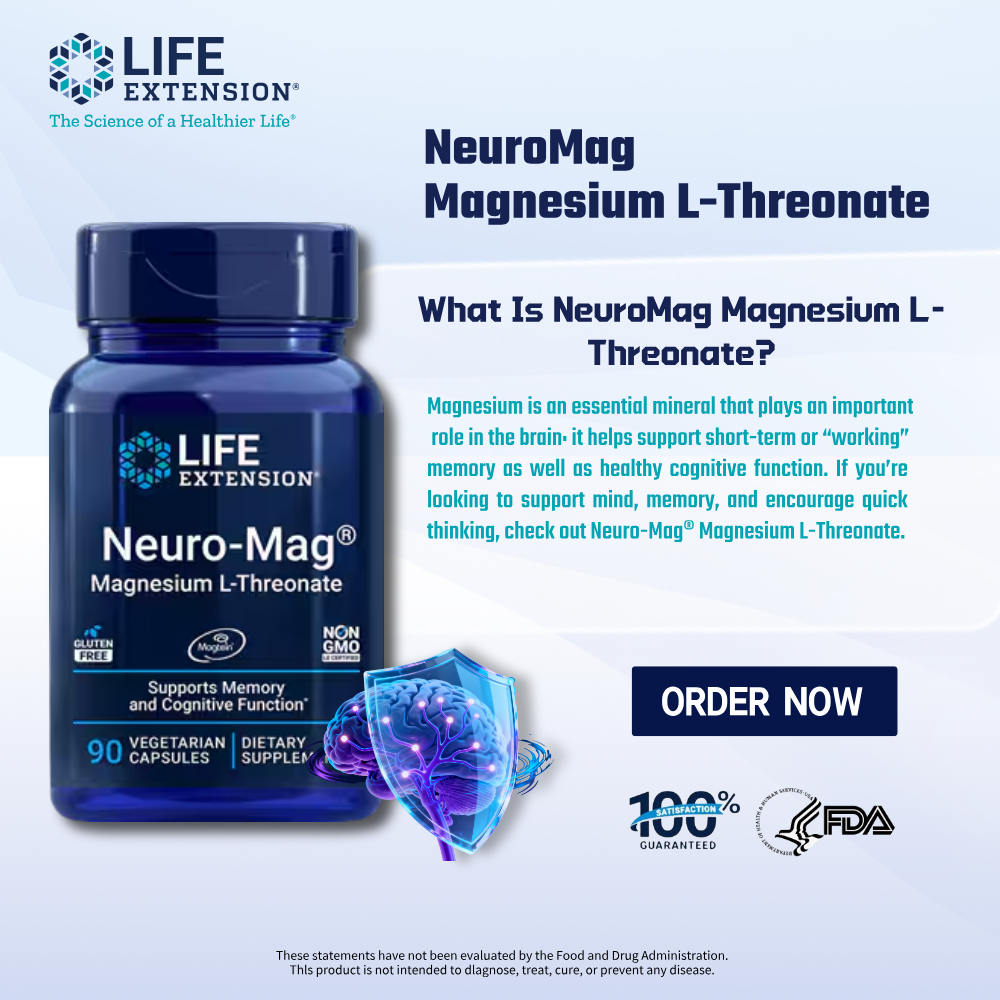 Viên Uống Life Extension Neuro-Mag Magie L-Threonate 90 Viên