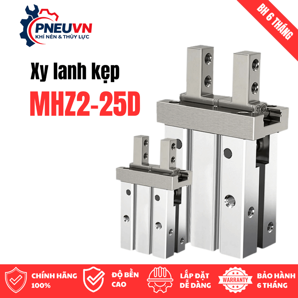 Xy lanh kẹp MHZ2-6D/MHZ2-6S/MHZ2-10D/MHZ2-10S/MHZ2-16D/MHZ2-16S/MHZ2-20D dùng thiết kế cơ cấu mấy gắ