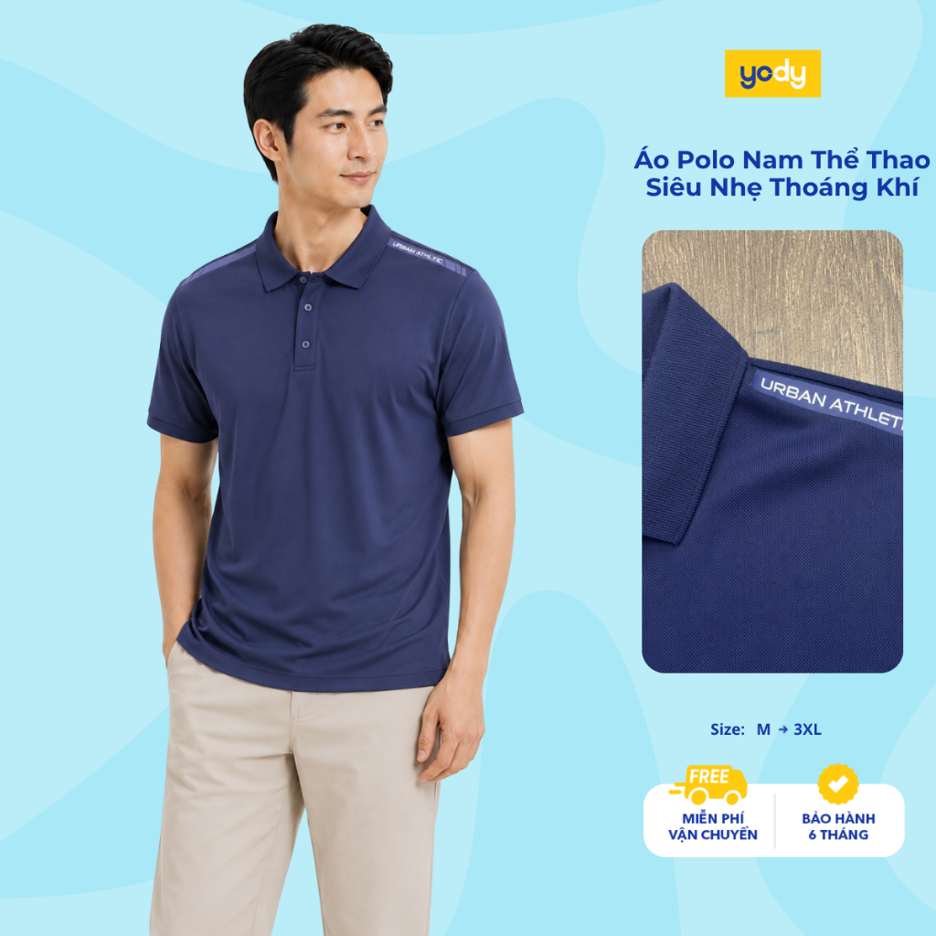 Áo Polo Yody Aó Phông Thể Thao Nam Siêu Nhẹ Phom Slim Fit MAPO26A069