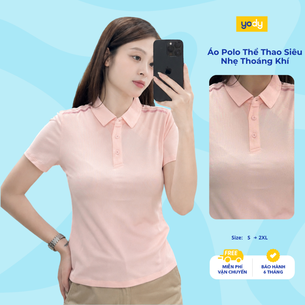 Áo Polo Nữ Yody Áo Phông Thể Thao Nam Siêu Nhẹ Phom Slim Fit WAPO26A050