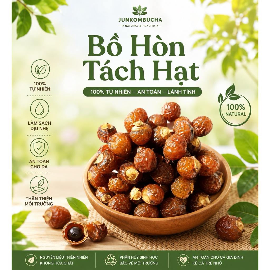 Bồ hòn tách hạt 1kg (vụ mới,loại nhiều mật)( có video Va hướng dẫn )