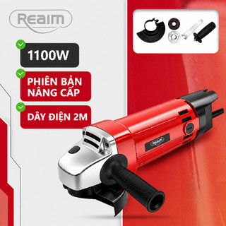 REAIM Máy Mài Cầm Tay Máy Mài Góc Máy Cắt Cầm Tay 980W Kèm 25 Đá Cắt Dây 1.5m