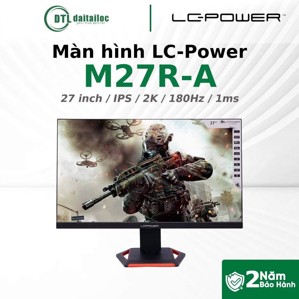 Màn hình Gaming LC-POWER M27R-A 27 inch IPS 2K 180Hz 1ms I Chính hãng I Bảo hành 24 tháng